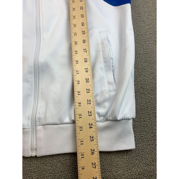 Sports Essentials Men's S White Blue‎ Navy Full Zip Up Athletic Track Jacket - Picture 6 of 9